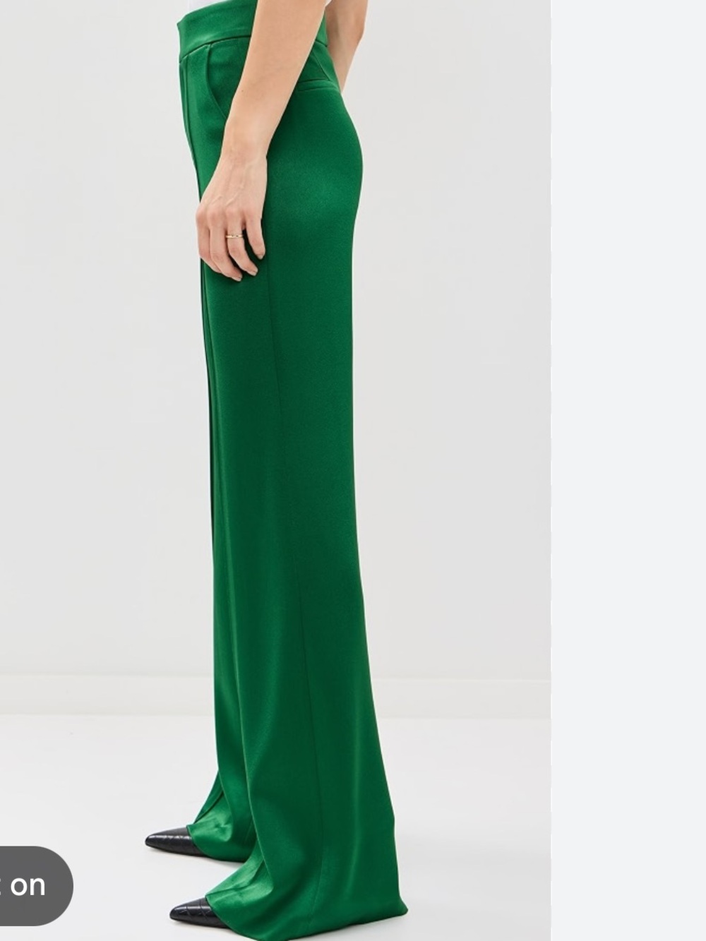 ALICE AND OLIVIA Elegant Green Wide-Leg Dress Pants - Picture 8 of 17